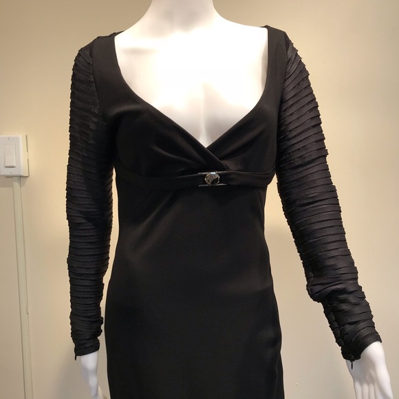 Versace Collection Dresses Versace Black Dress Gold Medusa Cinch